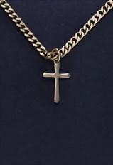 CRW Gold Tiny Cross Necklace 