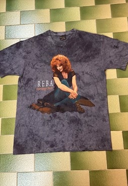 Vintage 90s Reba Starting Over Tie Dye T-Shirt Country Music