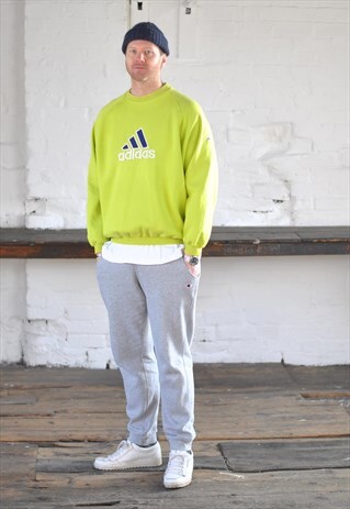 90S ADIDAS EQUIPMENT SPELL OUT LOGO SWEATER