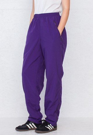 VINTAGE PURPLE PUMA TRACK BOTTOMS JOGGERS