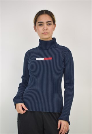 VINTAGE 90'S TOMMY HILFIGER ROLL NECK JUMPER