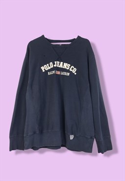 Vintage Ralph Lauren Sweatshirt Polo Jeans in Blue XL