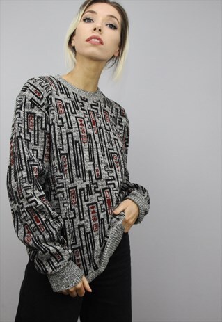 VINTAGE OVERSIZED PATTERNED JUMPER