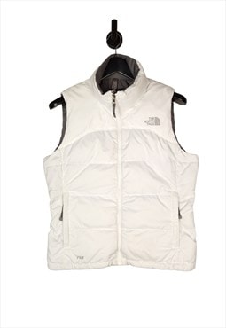 The North Face 700 Gilet Puffer Jacket In White Size S UK10