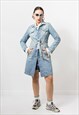 MISS SIXTY Vintage Y2K denim trench belted jacket women