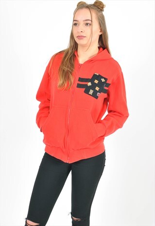 VINTAGE REWORKED HOODIE IN RED