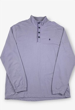Vintage izod button neck sweatshirt lilac xl BV17316