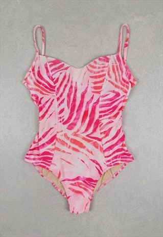 DOLORES CORTES Vintage 90's Retro Swimsuit One Piece Pink