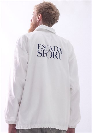 VINTAGE MENS ESCADA SPORT BIG LOGO WINDBREAKER COACH JACKET