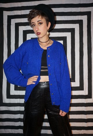 VINTAGE 90'S ELECTRIC BLUE CARDIGAN