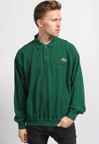 VINTAGE LACOSTE LONG SLEEVED POLO SHIRT