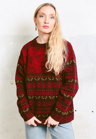 VINTAGE 80S 90S KNIT SWEATER