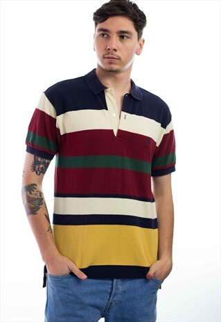 VINTAGE NAUTICA LOGO POLO SHIRT 90S S 9.3