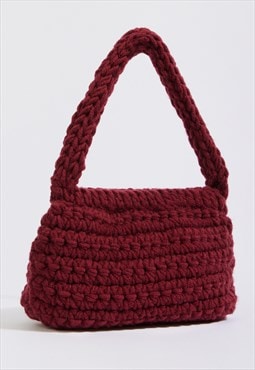 Mama's Y2K merino handbag burgundy