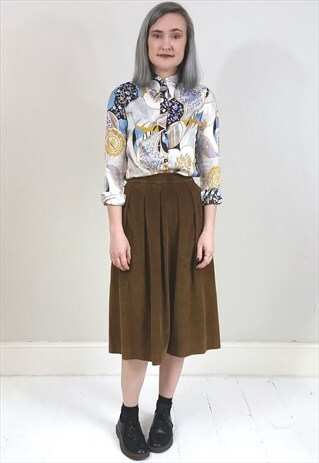 VINTAGE 70'S SILKY ABSTRACT PRINT SHIRT