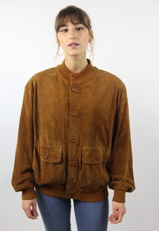 VINTAGE SUEDE BOMBER 90S JACKET