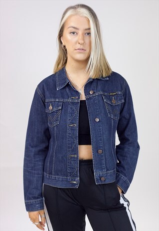 VINTAGE 90'S WRANGLER DARK DENIM JACKET