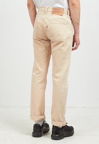 VINTAGE BEIGE LEVI'S 501 FIT DENIM JEANS