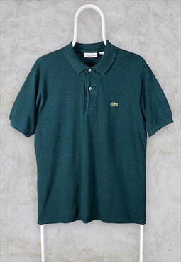 Vintage Green Lacoste Polo Shirt Short Sleeve Large 5