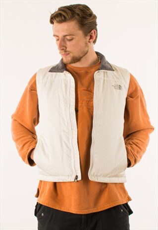 WHITE THE NORTH FACE PADDED GILET JACKET