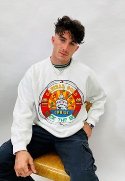 Vintage size L Capital Gold Sweatshirt in White