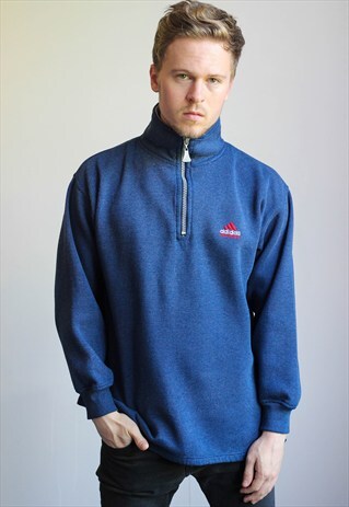 VINTAGE ADIDAS HALF ZIP SWEATSHIRT