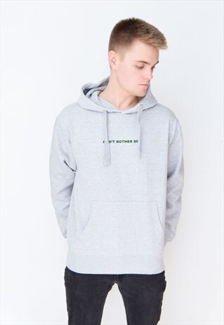 GREY DON'T BOTHER ME (GREEN) HOODIE