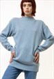 CASUAL CREW NECK ANGORA WOOL SWEATER JUMPER 5285