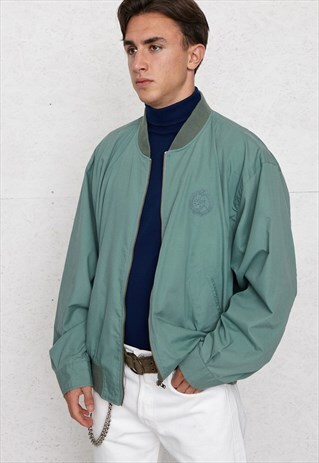 VINTAGE GREEN SELECT CASUAL BOMBER JACKET