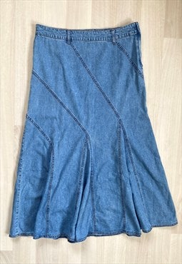 Vintage 90's/Y2K Denim Midi Skirt