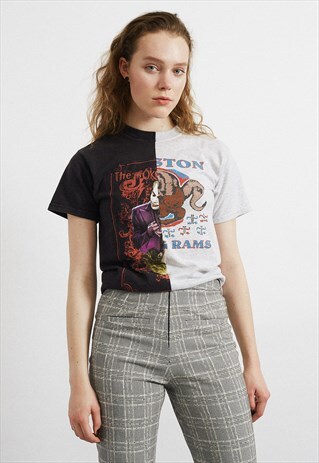GREY BLACK TOOTAFFY REASSEMBLED T-SHIRT