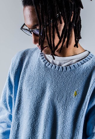 VINTAGE POLO RALPH LAUREN KNITTED SWEATER IN BABY BLUE