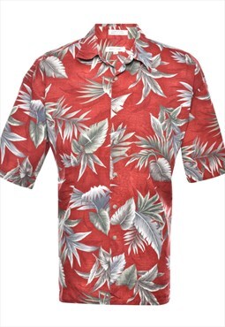 Red Foliage Red & Green Classic Hawaiian Shirt - XL
