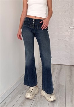 Vintage Y2K Moschino Flare Denim Pants Jeans