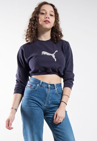 90'S PUMA NAVY BLUE SWEATSHIRT JUMPER