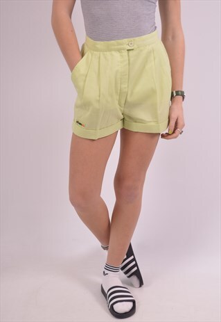 ELLESSE WOMENS VINTAGE SHORTS W24 GREEN 90S