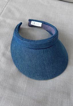 Vintage Cotton Blue Jean Open Top Half Cap 