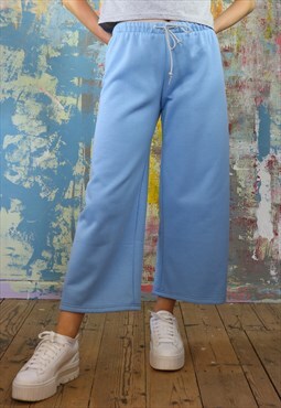 Hope Drawstring Trousers in Sky Blue