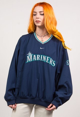 NIKE VINTAGE 90'S SEATTLE MARINERS SWEATSHIRT WINDBREAKER