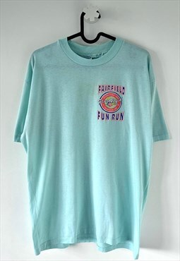 Vintage Hanes Fairfield fun run blue tourist T-shirt medium 