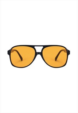 Amber Aviator Sunglasses Yellow
