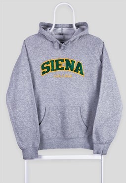 Vintage Champion Grey Hoodie Siena College Embroidered Small