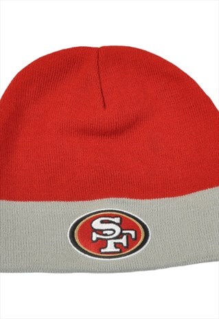 Vintage NFL San Francisco 49ers Beanie Hat Red/Grey