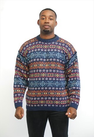 VINTAGE FAIR ISLE KNITTED JUMPER