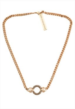 Black LinkLock Gold Curb Chain waterproof necklace