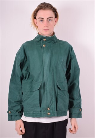 FILA MENS VINTAGE JACKET MEDIUM GREEN 90S