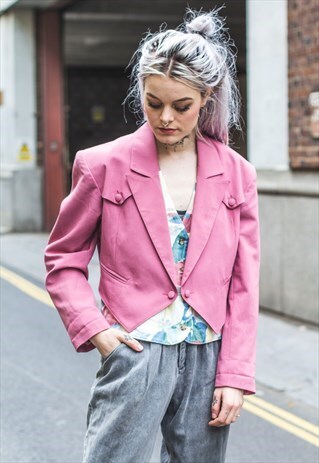 RETRO VINTAGE PINK SHORT BLAZER