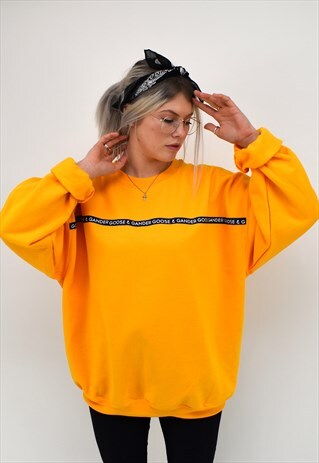 G&G UNISEX GOLD WRITING RIBBON SWEAT