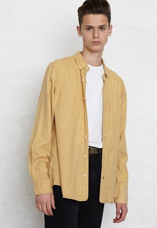 VINTAGE LIGHT BROWN JOHN LEWIS LONG SLEEVE SHIRT
