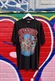 GUNS N ROSES 1992 TOUR TEE use your illusion Black Mens L